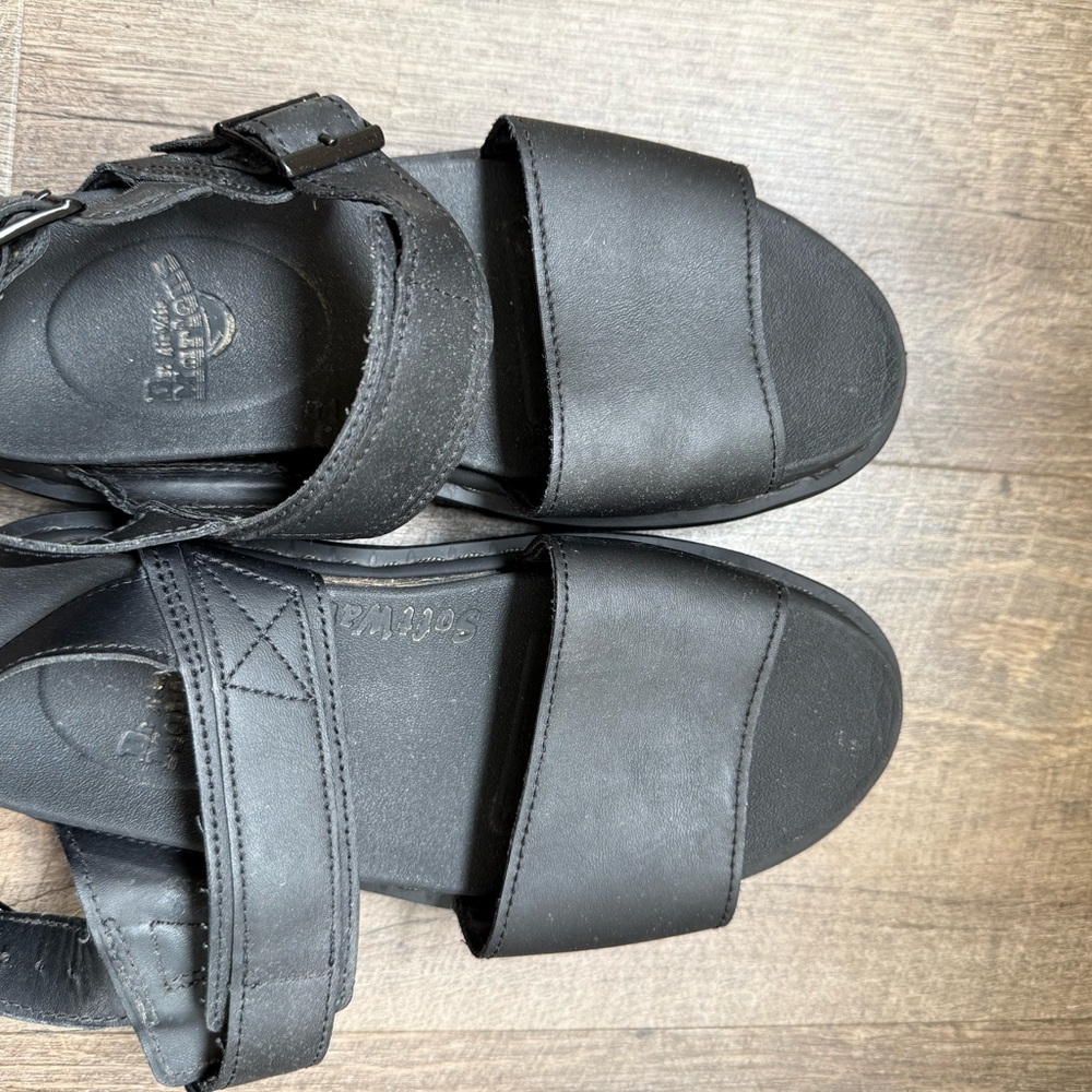 Dr. Martens Black Voss Leather Sandals